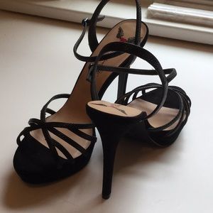 Black Sling-back High-heeled Sandal